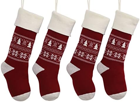 גרבי גרביים שקי מתנה קישוט סנטימטרים 18 גרב חבילת סריגה בהתאמה אישית 4 מילוי חג מולד גרביים גבוהות