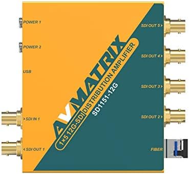 Avmatrix SD1151-12G 1 × 5 12G-SDI SDI Reseptockifier Amplifier תמיכה ב- DVB-ASI אות