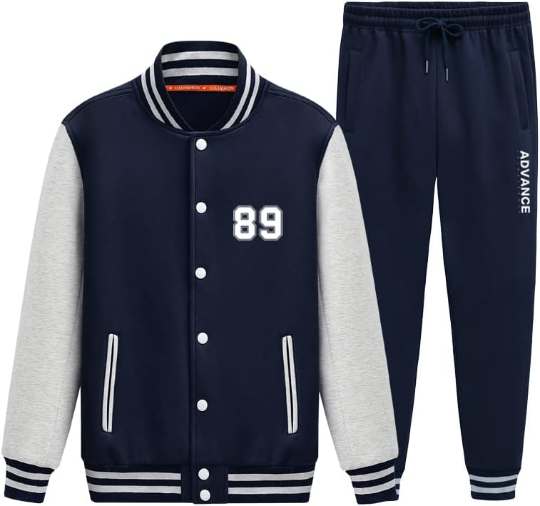 טלאים של Jinfuhao Taxwork Cardigan+Pant Sportwear Set גברים חליפת ספורט כותנה חליפות אימונית מזדמנת חליפות