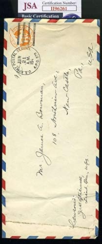 הגנרל ג'וזף סטילוול JSA COA D.46 חתום ביד מלחמת העולם השנייה מתוארכת מעטפת צבא