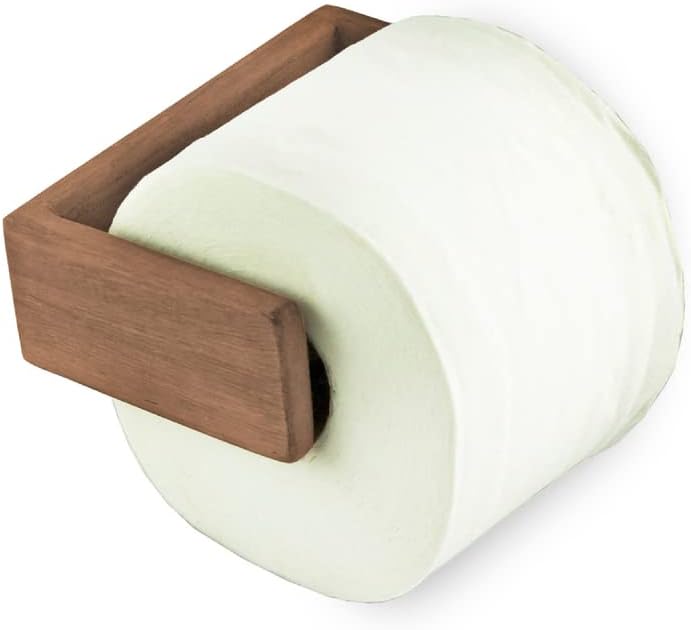 Seateak מחזיק נייר טואלט טיק - מחזיק נייר טואלט קיר קיר עם מוט עומס קפיצי - מחזיק נייר טואלט עמיד במים לסירות