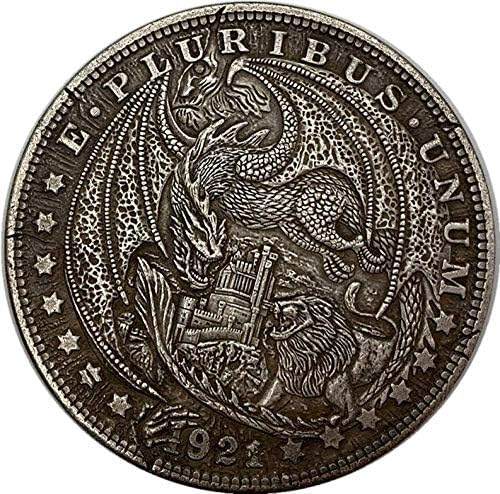 מטבע אתגר 1935 מטבע נודדים נחש גולגולת קינג נחושת כסוף ישן מכסף הזיכרון מדליה משחק אצבעות מטבע אצבעות 30