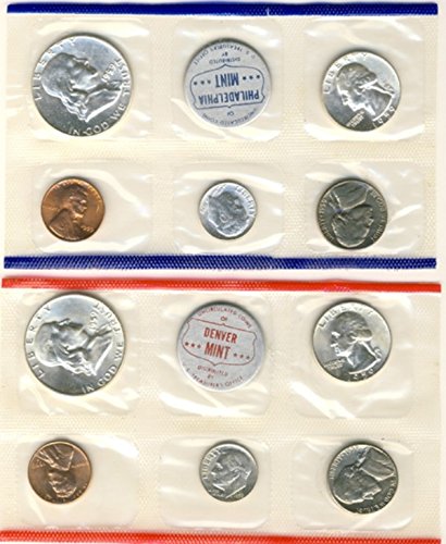 1959 P, D Mint U.S. - 10 מטבע לא מחולק עם אריזות ממשלתיות מקוריות ללא מחזור