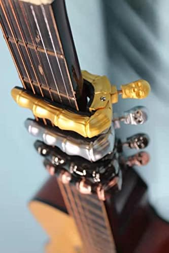 גבע גיטרה קאפו גולגולת ידית אקוסטית וגיטרה חשמלית שלד ראש, אוניברסלי 4 5 6 12 מיתרי מכשיר קאפו