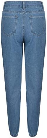 ג'ינס ג'ינס סגור שרוול אישה מדי יום טרנדי ג'ינס ג'ינס ג'ינס טרנדי עם כיסים נמתחים רוכסן רחב מזדמן
