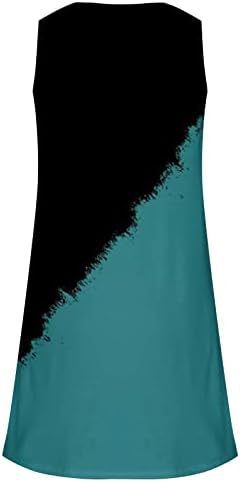 LMDUDAN 2023 שמלת טנק קיץ לנשים הדפסת פרחים הדפסים פרחוניים ללא שרוולים שמלות מסיבות נוחות מזדמנים עם כיסים