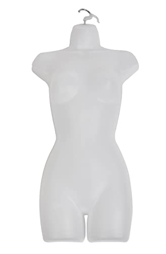 צורת פלג גוף עליון מעוצבת מעוצבת נטועה חלבית עם וו - מתאימה לגדלי נשים 5-10 - צורת אופנה תלויה בובה