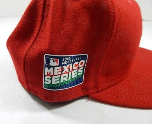 משחק סנט לואיס קרדינלס 2019 השתמש ב- Red Hat Monterrey Mexico Series Patch 7 3/4 6 - משחק כובעי MLB