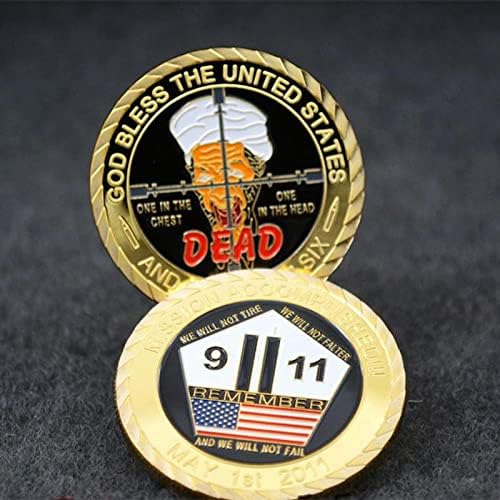 אלוהים יברך אותנו צוות חותם שישה מטבעות מצופים זהב 9/11 התקפה אוסף מטבעות זיכרון מטבע אתגר מתנה לזכר מטבע