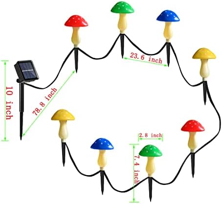 לבחור משודרג שמש פטריות אורות חיצוני גן דקור אורות 8 פטריות קישוטים, 8 מצבים עמיד למים שמש מופעל