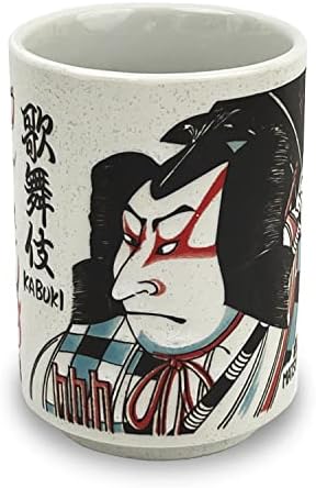 Mino Ware JAPAN -Japanese Unomi -Pottery 9 fl Oz, כוס תה, ספל, סושי תוצרת יפן