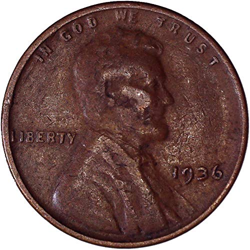 1936 Lincoln Weat Cent 1c בסדר מאוד