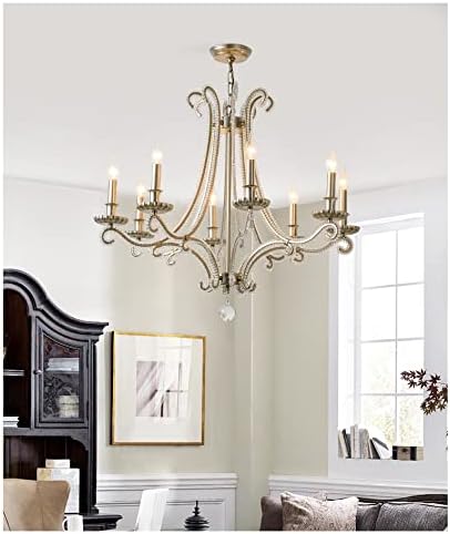 Lysldh בסגנון צרפתי חדר שינה רומנטי E14 נברשת LED K9 תליון קריסטל מנורת מנורת מנורה מתכת זהב