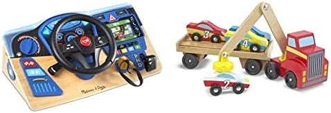 מליסה ודאג Vroom & Zoom לוח מחוונים עץ אינטראקטיבי גלגל ההגה העמיד פנים משחק משחק צעצועים ועץ טייק-אורך