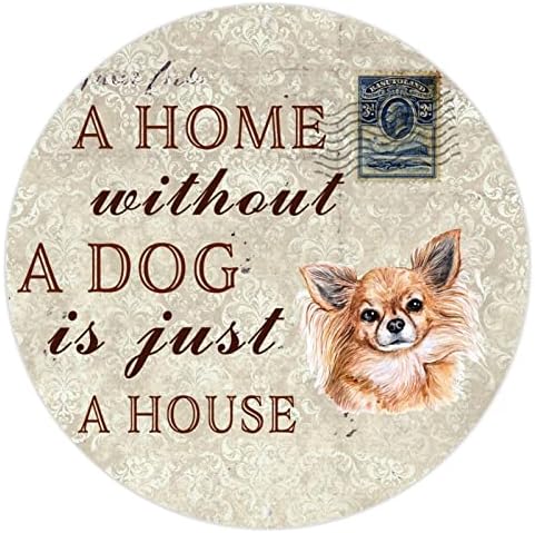 בית ללא כלב הוא רק בית כלב מצחיק שלט מתכת פח לוחית מתכת לוחית עם כלב סרקסטי מחמד ציטוט עתיק הדפסי כפה