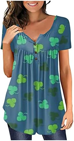 חולצת טריקו של Akollsppnsy's St. Patrick St. Patrick, חולצות צווארון אבזם שרוול קצר עובדות חולצות