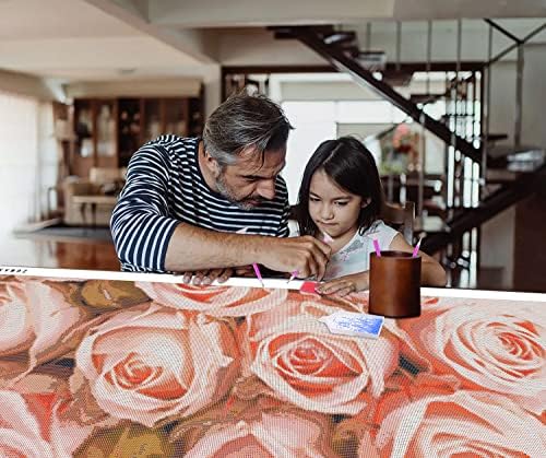 יהלומי אמנות ציור ערכות עשה זאת בעצמך למבוגרים וילדים עגול מלא תרגיל ורוד פרח קריסטל גדול גודל