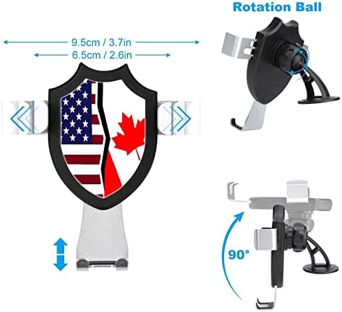 הרכבה על טלפון דגל אמריקאי וקנדי לרכב אוניברסלי מחזיק טלפון סלולרי לוח מחוונים