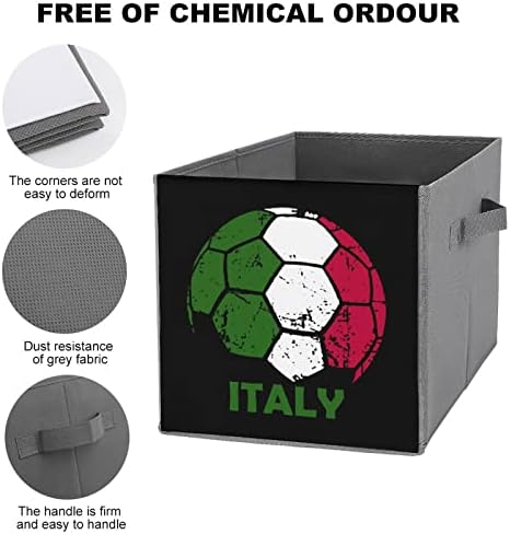 כדורגל דגל איטלקי כדורגל כדורגל מתקפל פחי קוביות קוביות מארגן קופסאות אחסון בדים טרנדיות מכניסים