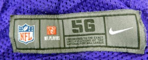 2012 Minnesota Vikings 62 משחק הוציא תרגול סגול ג'רזי 56 DP20336 - משחק NFL לא חתום משומש