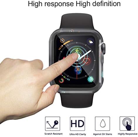 תואם של SeltureOne עבור Apple Watch SE, סדרה 6/5/4 44 ממ מארז עם אביזרי מגן מסך פגוש דק כיסוי מלא מט כיסוי