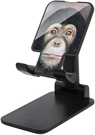 שימפנזי פנים טלפון נייד מתכוונן לעמוד מחזיק טבליות ניידות מתקפלות לחוות נסיעות משרדיות בסגנון שחור