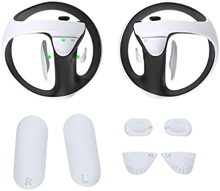 אביזרי Teckeen VR Gamepad אביזרי סיליקון ללא החלקה מוגדרים עבור PS VR2 Grip כפתור הגנה על כיסוי אבק אבק