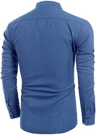 Maiyifu-GJ לגברים חולצות פשתן כותנה מזדמנת