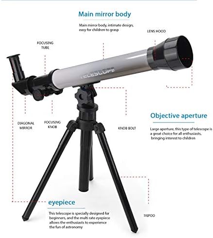 טלסקופ, טלסקופים לילדים ומתחילים, טלסקופים רפרקטור למבוגרים אסטרונומיה עם חצובה ו 3 עיניות לשימוש