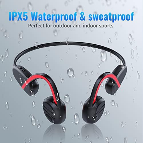 Genxenon אוזניות עצם אוזניות פתוחות באוזניות Bluetooth 5.3 IPX6 אטום מים 8 שעות אוזניות אלחוטיות