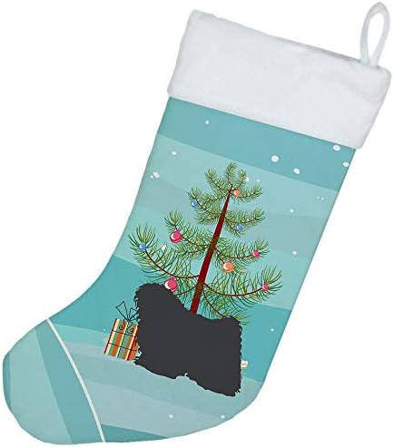 אוצרות קרוליין BB2981CS PULI עץ חג מולד שמח גרב חג מולד, אח תלויה גרביים עונת חג המולד עיצוב קישוטי חג