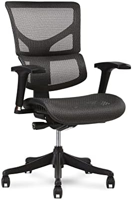 כיסא אקס 1 כיסא משימות יוקרתי, רשת גמישה אפורה-מושב משרדי ארגונומי / תמיכה מותנית משתנה דינמית/שכיבה