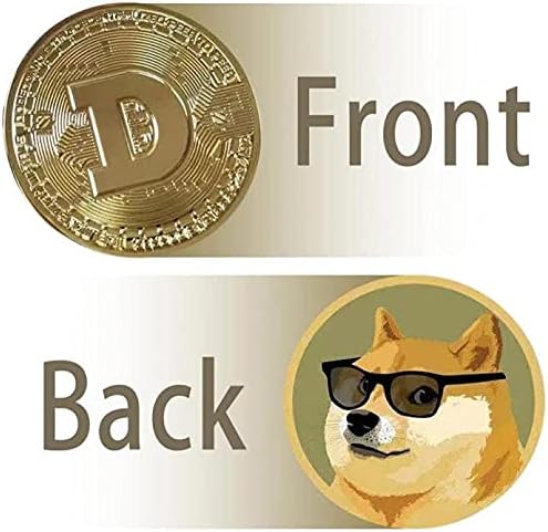 Creative Dogecoin מזכרות מטבע מצופה זהב מטבע זיכרון מתנה פיזית מצוינת שניתן לאסוף מטבע מטבע כלבים