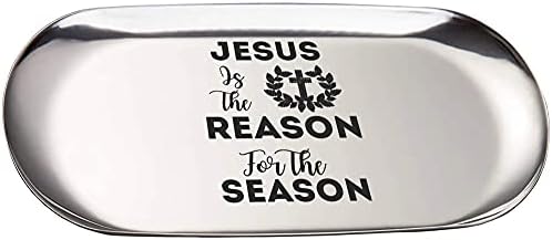 ישוע חג המולד הנוצרי הוא סיבה לחולצת טריקו בעונה 7 אינץ 'מחזיק תכשיטים תכשיטים