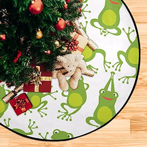צפרדע עץ חג המולד מחצלת עץ אטום למים שטיח מחצלת מגש מתחת לאביזר עץ חג המולד למגן לרצפת עץ קשה 28