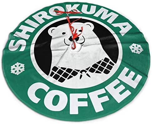 Lveshop Shirokuma קפה עץ חג המולד חצאית יוקרה עגול עגול מקורה חיצוני כפרי חג המולד עץ עץ קישוטי חג （30 /36 /48