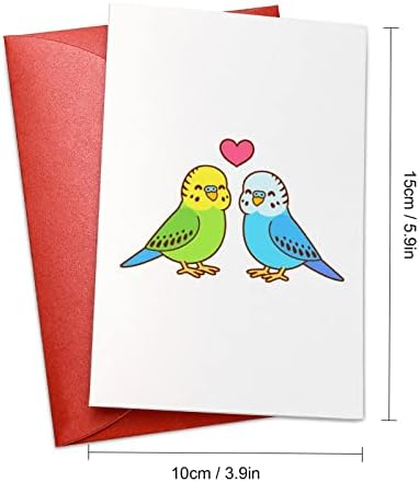 ציור מצויר חמוד זוגי זוג כל אירוע כרטיסי ברכה כרטיסי פתק ריקים עם מעטפות 4 x 6 אהדת יום הולדת תודה