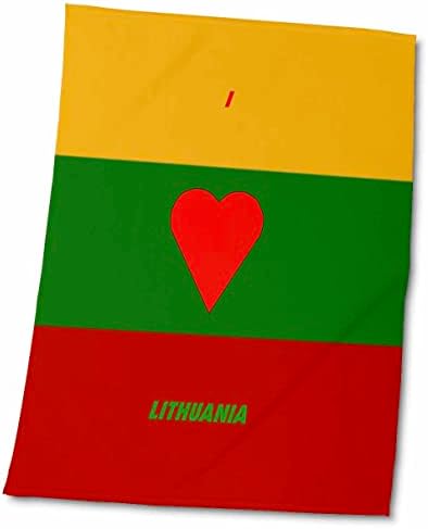 3drose פלורן אהבה לדגלי המדינה - אני אוהבת ליטא - מגבות
