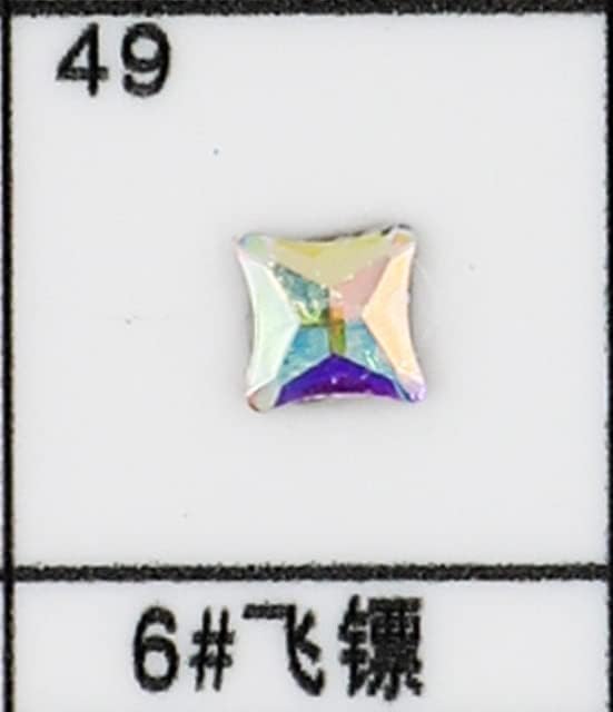 100 יחידות מכירה שטוח חזרה נייל ריינסטון אב צבעוני מיוחד בצורת גבישי נייל אמנות אבנים עבור 3 ד אישית קישוט -
