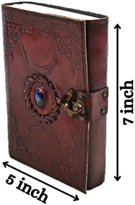 Erangle Handmde Leather Journal-מחברת עתיקות C-Lock, כתיבת נייר לא מסודרת וינטג ', ציור רישום/כבול לגברים