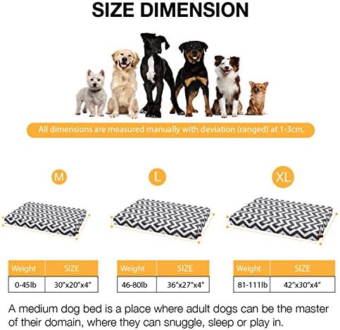 טמפקור מיטת כלבים גדולה לכלבים קטנים, בינוניים, גדולים עד 50/80/110 קילוגרמים - מיטת כלבים אטומה