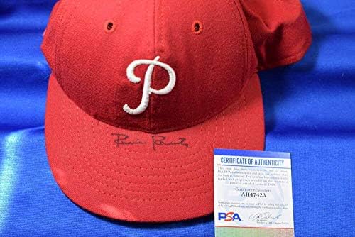 רובין רוברטס PSA DNA COA חתימה פיליז כובע בייסבול חתום - כובעי MLB עם חתימה