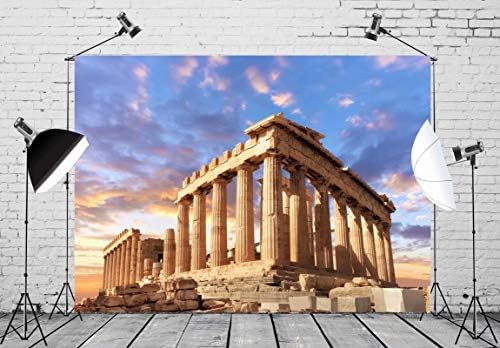 בד בלקו 7 * 5 רגל רקע צילום יווני עתיק מקדש הפרתנון באקרופוליס באתונה יוון תפאורות למיתולוגיה