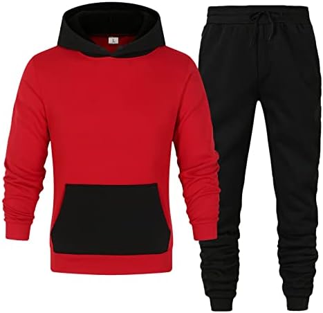 Larisalt Black Hoodie Zip Up, ערבוב צבעים לגברים מלא רוכסן ספורט אתלטי 2 חתיכות ריצה ריצה ריצה