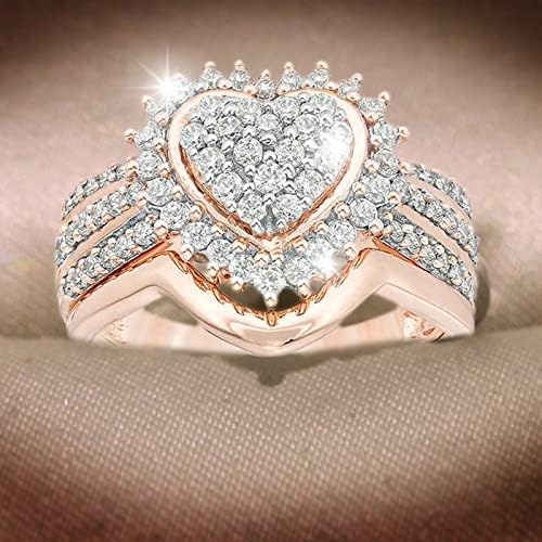 2023 אהבה חדשה טבעת יהלום סט טבעת חתונה אופנה טבעת יהלום שני חתיכות טבעת לנשים טבעת יהלום מלאה 5 11 טבעות