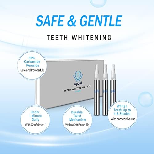 לפני שיניים הלבנת עט 3 חבילה, ג'ל הלבנת שיניים לא רגיש ללבן שיניים, 50+ שימושים, טבעיים, עוזר