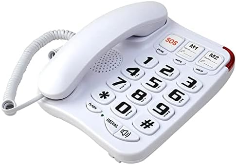 Zykbb כפתור גדול קווי טלפון ביתי מחייג מהירות מגע אחד חוג