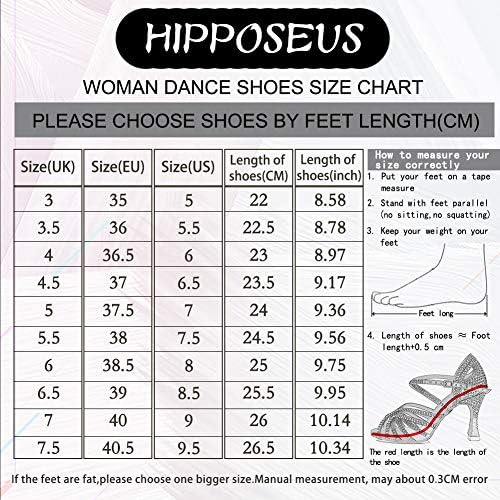 הנעלי הנשים של היפוזוס נעלי ריקוד לטיניות סגורות בוהן סגירות נערות סלסה נעלי ריקודים למסיבת חתונה,