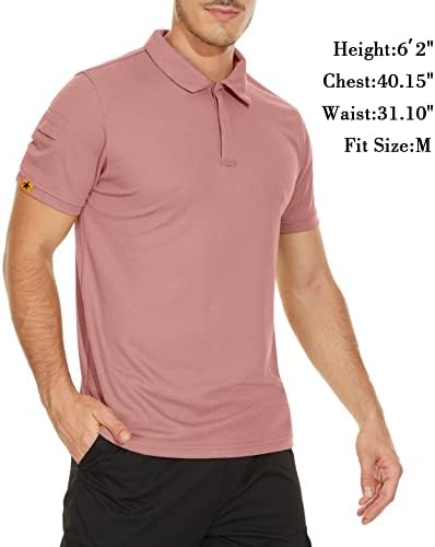 חולצות פולו של Valanch Mens חולצות שרוול קצר לחות מפתחת גולף פולו פולו צווארון אתלטי חולצה טניס