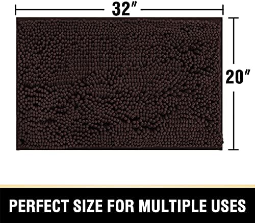 מחצלת שטיח אמבטיה מלבן 20 על 32 צרור מחצלת אסלה בצורת 20 על 24-שוקולד